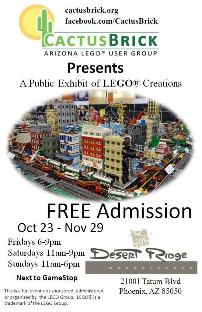 Flyer for the November 2015 Desert Ridge Display